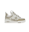 Louis Vuitton Low-Top Sneakers – White & Beige with Floral Detail