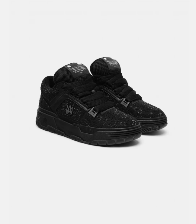 MA-1 Chunky Low-Top Sneakers – Black with Sparkling Detail