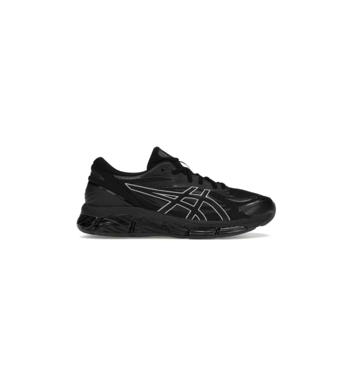 ASICS Low-Top Sneakers – Black with Silver-Gray Outline Stripes