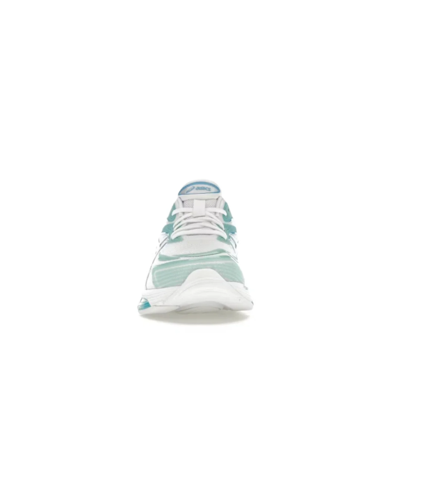 ASICS Low-Top Sneakers – White & Mint with Blue Sole Accents