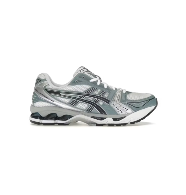 ASICS Retro Mesh Sneakers – White, Sage Green & Silver Gray