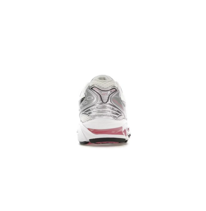ASICS Retro Mesh Sneakers – White & Silver with Pink Accents
