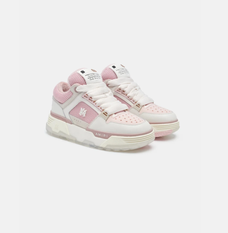 AMIRI Chunky Low-Top Sneakers – White, Pink & Cream